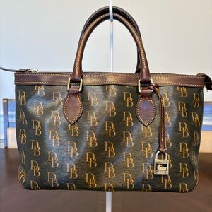 Dooney & Bourke Brown Monogram Satchel